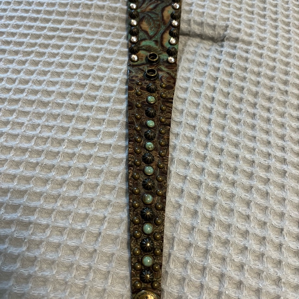 Elegant Brown, Turquoise , Gold Women's Bracelet w crystals . New never worn,